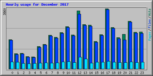 Hourly usage for December 2017