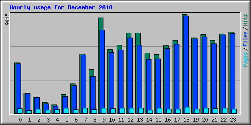 Hourly usage for December 2018