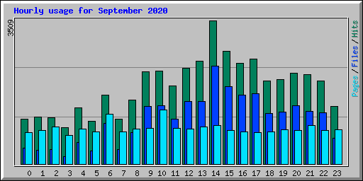Hourly usage for September 2020