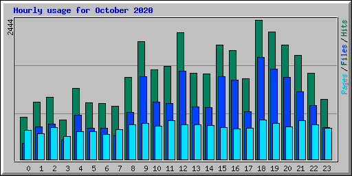 Hourly usage for October 2020