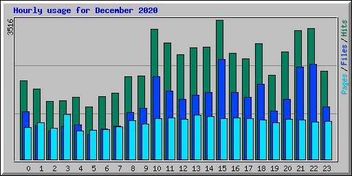 Hourly usage for December 2020