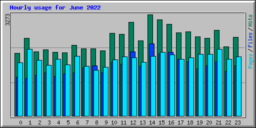 Hourly usage for June 2022