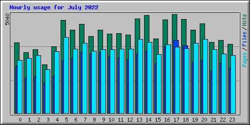 Hourly usage for July 2022