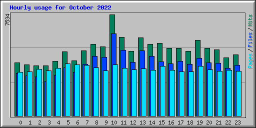 Hourly usage for October 2022