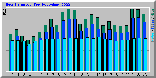 Hourly usage for November 2022
